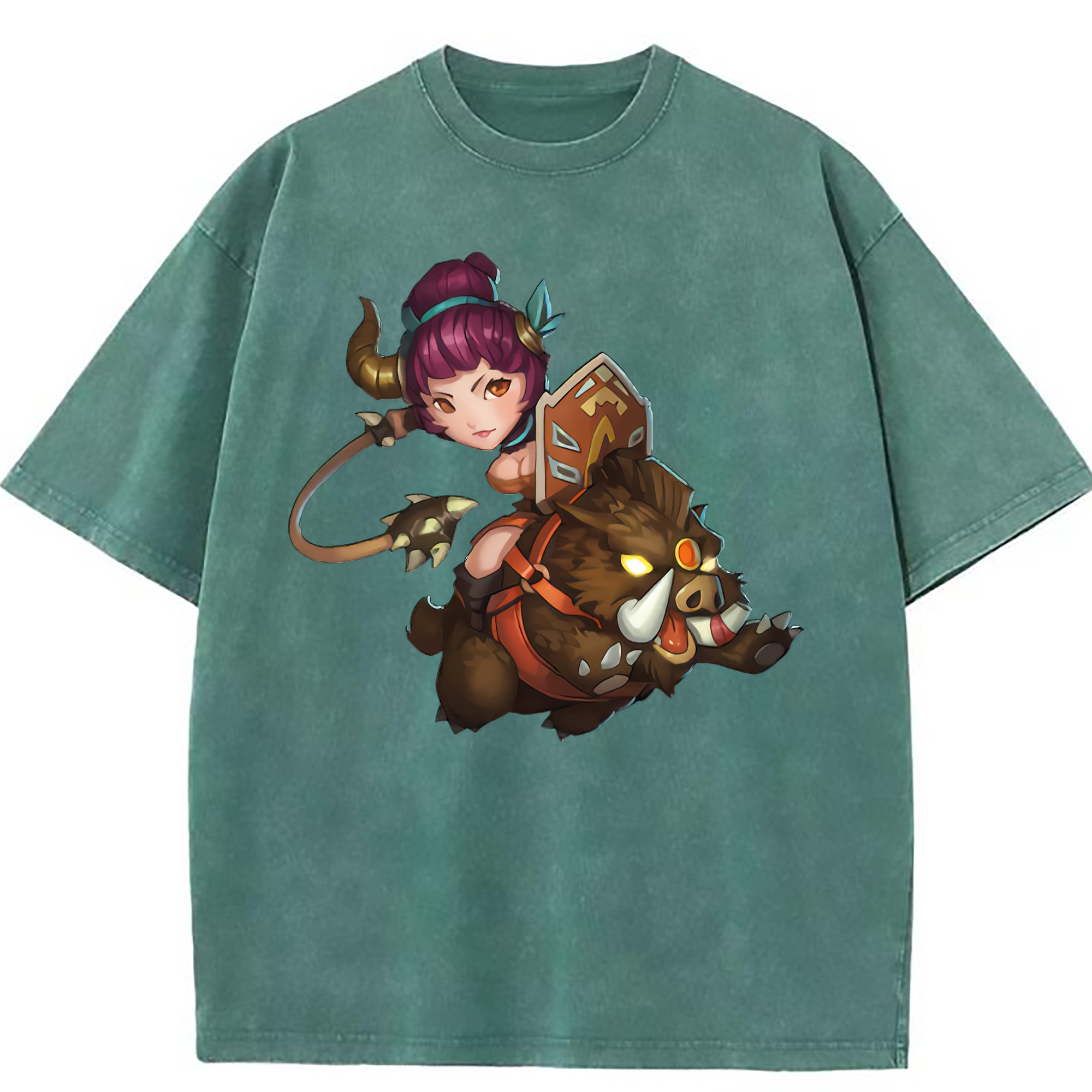 （画像用） リーグ・オブ・レジェンド League of Legends LOL 綿100% ヴィンテージ風 半袖Tシャツ（フロントプリント）